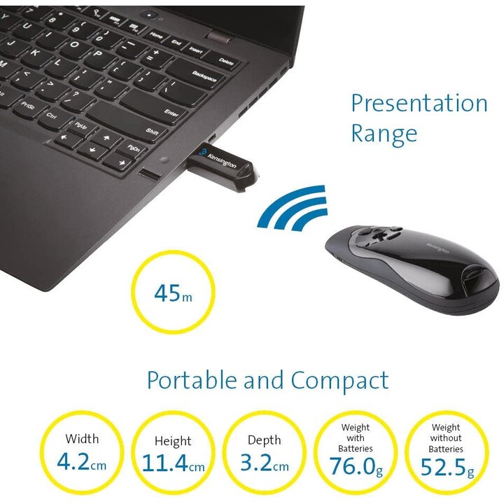 PRESENTER KENSINGTON WIRELESS EXPERT RED LASER