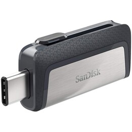 SPEICHER USB-C / USB 3.1 256 GB SANDISK ULTRADUAL SILBER / SCHWARZ