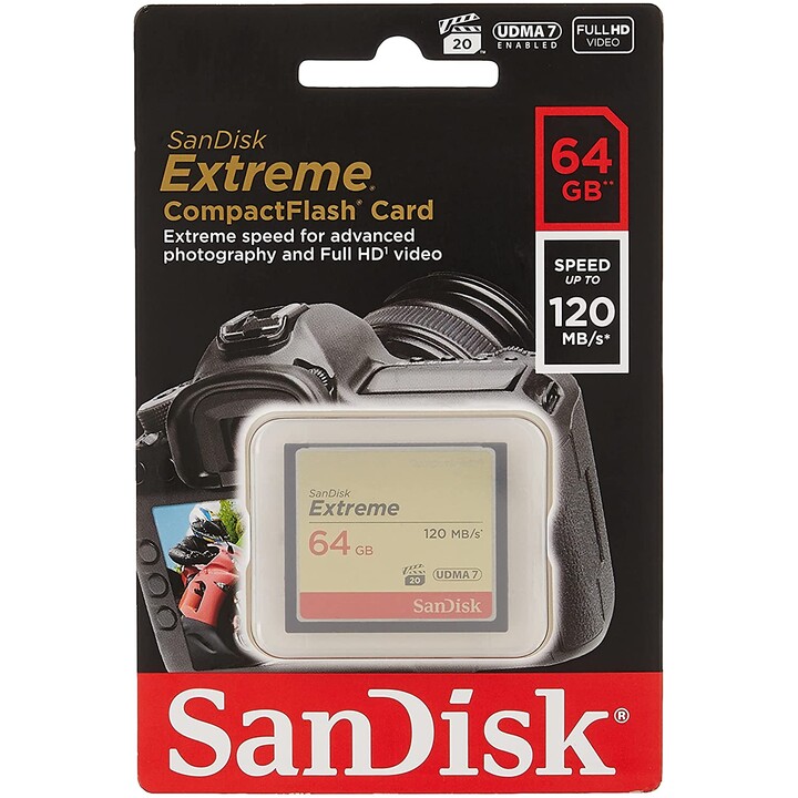 SANDISK EXTREME COMPACT FLASH-SPEICHER 64 GB