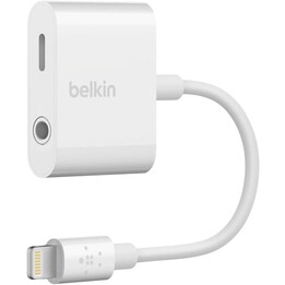 ADAPTER BELKIN LIGHTNING MALE / AUDIO + LIGHTNING FEMALE