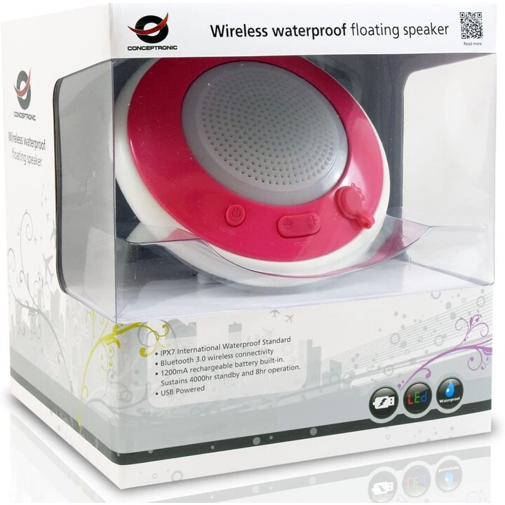 ALTAVOZ BLUETOOTH CONCEPTRONIC WATERPROOFF FLOATING PINK