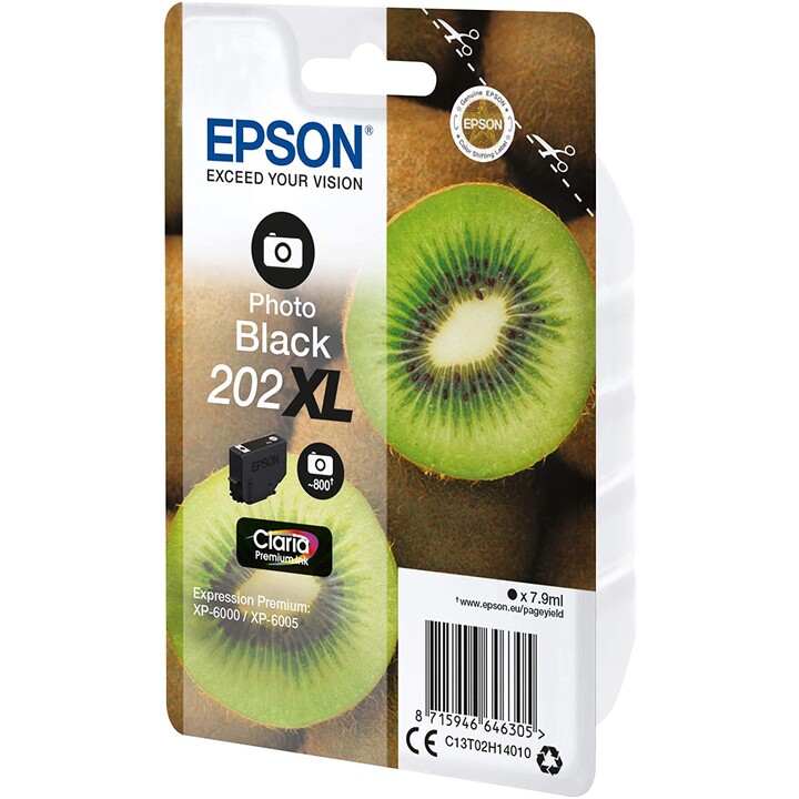 Epson 202Xl Nero Photo Claria Cartuccia Premium Xp-6000 / Xp-6005
