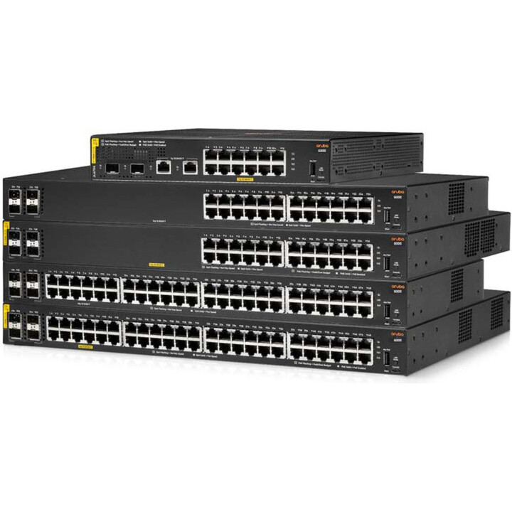 Flusso d'aria lato switch gestito HPE Aruba CX 6000 24G 4SFP (24 porte + 4 porte SFP 1G R8N88A)