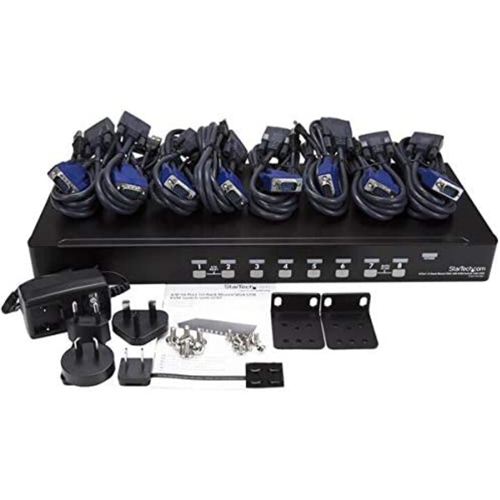 KVM SWITCH STARTECH 8X1 VGA USB RACK 1U