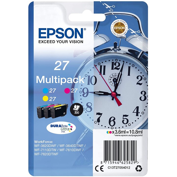 CARTUCHO EPSON 27 MULTIPACK WF-3620DWF WF-3640DTWF WF-7110DTW WF-7610DWF WF-7620DTWF