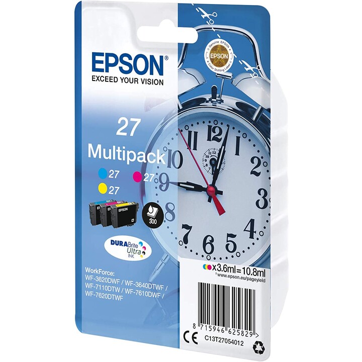 CARTUCHO EPSON 27 MULTIPACK WF-3620DWF WF-3640DTWF WF-7110DTW WF-7610DWF WF-7620DTWF