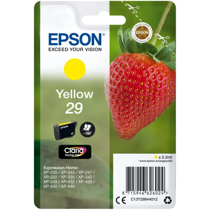 Cartucho Epson 29XL Amarillo XP-235 XP-332 XP-335 XP-432 XP-435