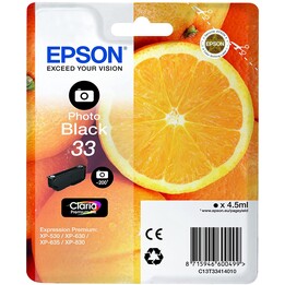 Epson 33 PHOTO Nero EXPRESSION HOME XP-63830 EXPRESSION PREMIUM XP-530 CARTUCCIA