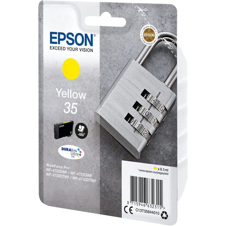 CARTUCCIA GIALLA EPSON 35 WF-4720DWF WF-7425DWF WF-7430DTWF WF-4740DTWF