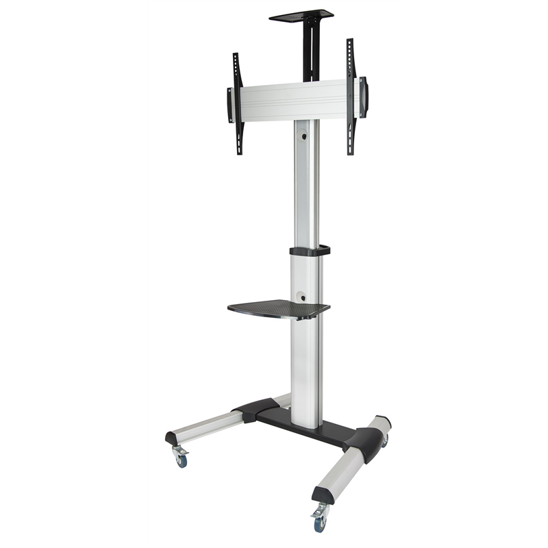 MOBILE FLOOR MONITOR SUPPORT TOOQ 37"-70" SILVER/BLACK
