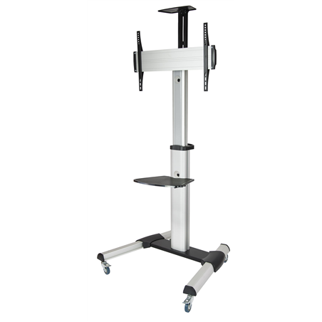 MOBILE FLOOR MONITOR SUPPORT TOOQ 37"-70" SILVER/BLACK