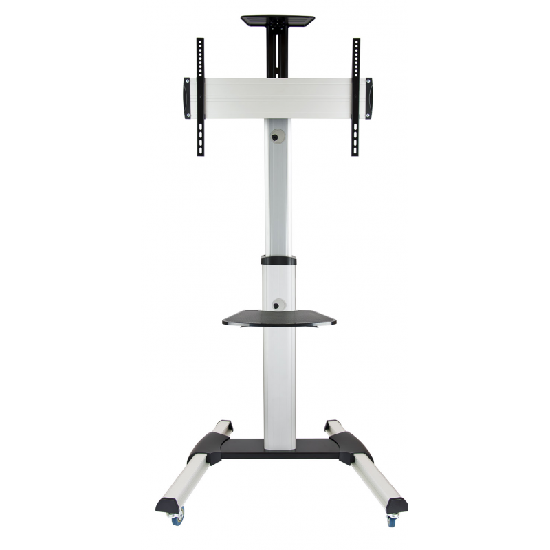 MOBILE FLOOR MONITOR SUPPORT TOOQ 37"-70" SILVER/BLACK