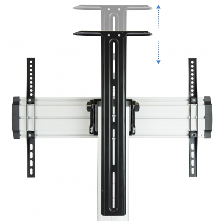 MOBILE FLOOR MONITOR SUPPORT TOOQ 37"-70" SILVER/BLACK