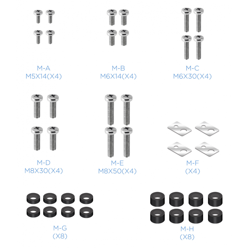 MOBILE FLOOR MONITOR SUPPORT TOOQ 37"-70" SILVER/BLACK