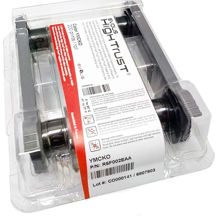 RIBBON EVOLIS COLOR YMCKO TAPE 200 IMAGES