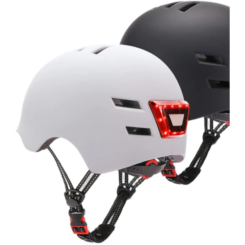 YOUIN MA1011 LED FRONT AND REAR WHITE HELMET SIZE L FOR SCOOTER