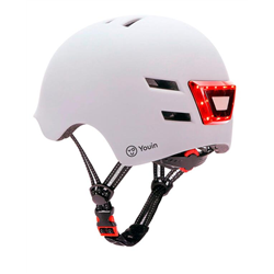CASQUE YOUIN MA1011 LED AVANT ET ARRIERE BLANC TAILLE M POUR SCOOTER