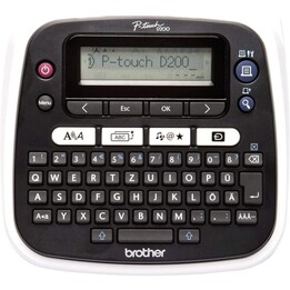 Etichettatrice Brother P-touch D200BWVP (trasferimento termico, 180 dpi, Qwerty, fino a 20 mm/sec.) (PTD200BWVPG1)