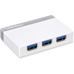 HUB TRENDNET 4 PORTS USB 3.0 ALIMENTÉ BLANC