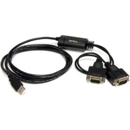 STARTECH USB ZU 2X SERIELLES RS232 KABEL MIT COM RETENTION 1.8M