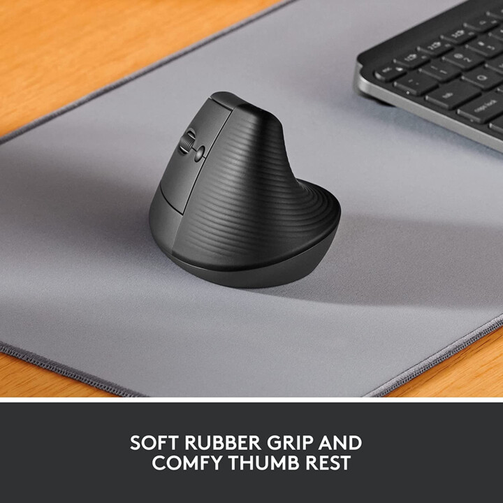MOUSE LOGITECH SOLLEVATORE SENZA FILI VERTICALE SINISTRA GRAFITE