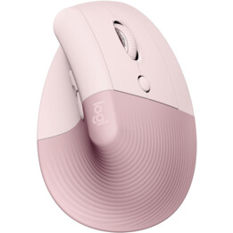 Ratón vertical ergonómico para diestros Logitech Lift (inalámbrico, rosa)