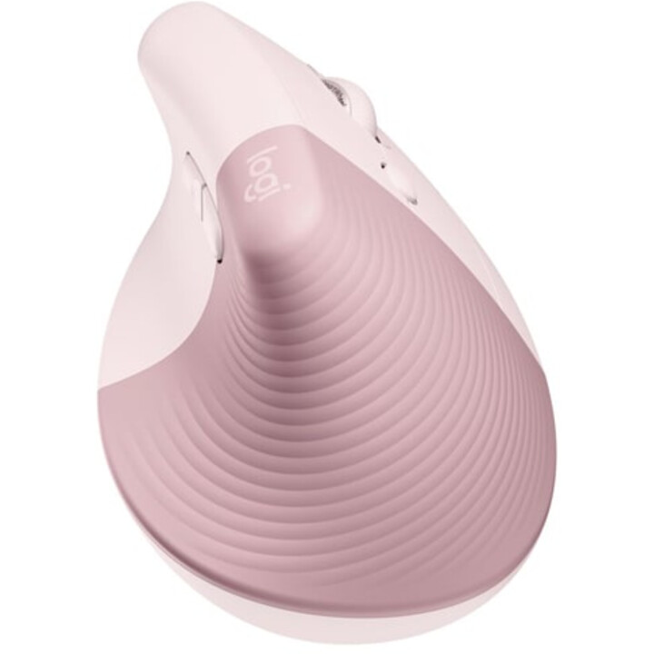 Logitech Lift mouse verticale ergonomico destrorso (senza fili, rosa)