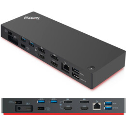 Estación de acoplamiento Lenovo ThinkPad 40ANY230E, 2x HDMI, 2XP, Thunderbolt