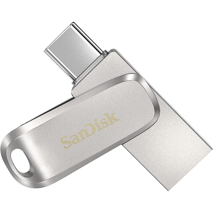 MÉMOIRE USB-C / USB 3.1 512GB SANDISK ULTRADUAL DRIVE LUXE ARGENT
