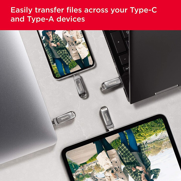 MÉMOIRE USB-C / USB 3.1 512GB SANDISK ULTRADUAL DRIVE LUXE ARGENT