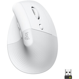Ratón vertical ergonómico para diestros Logitech Lift (inalámbrico, blanco)