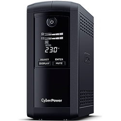 Cyberpower Line Interactive UPS VP1000ELCD / 1000VA-550W / 4 Outputs / Tower Format