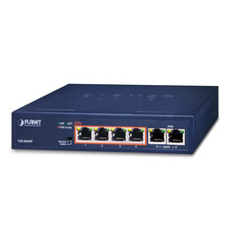 PLANET FSD-604HP commutateur réseau Non-géré Fast Ethernet (10/100) Connexion Ethernet, supportant l'alimentation via ce port (P