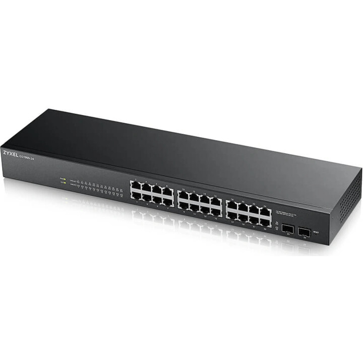 Zyxel GS-1900-24 v2 Géré L2 Gigabit Ethernet (10/100/1000) 1U Noir