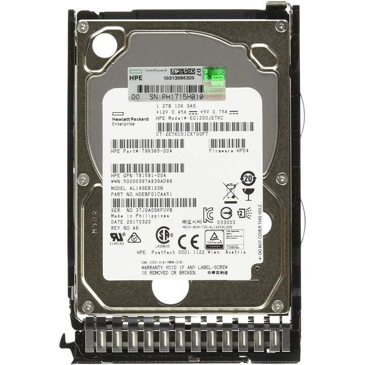 DISCO RÍGIDO HP 1,2 TB SAS 2,5 "10000 RPM SFF HOT PLUG