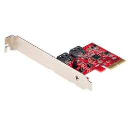 StarTech.com 2P6GR-PCIE-SATA-CARD placa PCIe SATA de 2 portas 6Gbps RAID preta