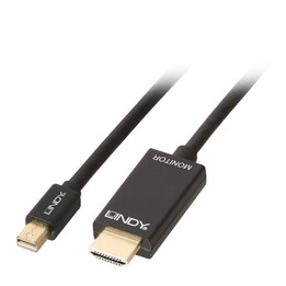 Lindy cabo adaptador Mini DisplayPort para HDMI 4K30 2 m preto