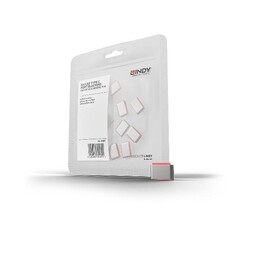 Lindy 40437 bloqueador de puerto USB-C rosa, 10 unidades