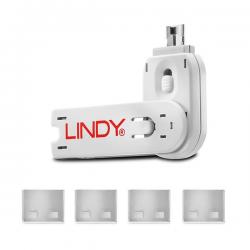 Usb port locks 4xwhite+key - Imagen 1