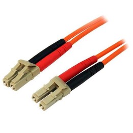 StarTech.com 50FIBLCLC10 cabo de fibra multimodo duplex 10 m LC-LC OM2 laranja