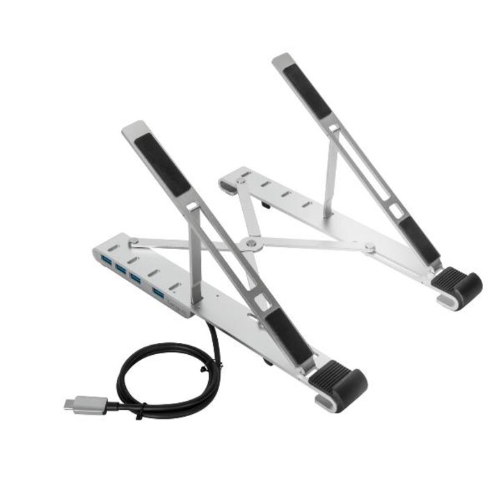 Targus AWU100205GL portable stand with integrated USB-A hub silver