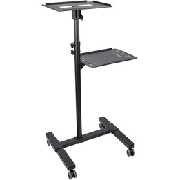 StarTech.com Soporte Móvil para Proyector y Ordenador Portátil - Carrito de Servicio Pesado para Proyector (2 Estantes) - de Alt