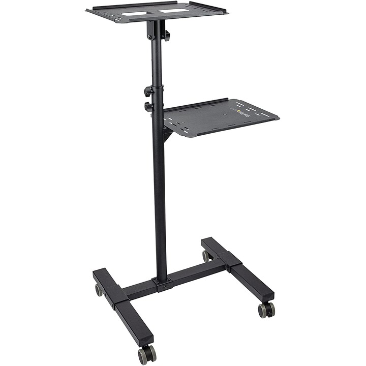 StarTech.com Mobiler Projektor- und Laptopständer/-wagen - Heavy Duty Projektorständer (2 Regale, jeweils 10 kg) - Höhenverstell