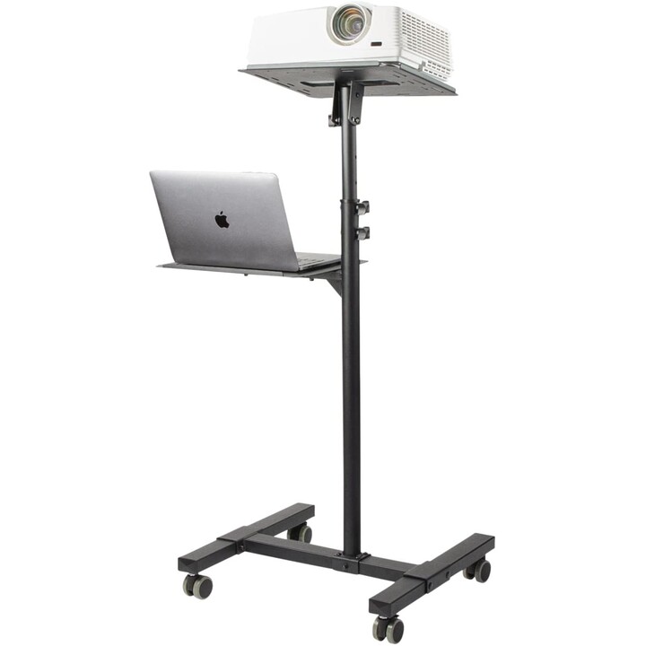 StarTech.com Mobiler Projektor- und Laptopständer/-wagen - Heavy Duty Projektorständer (2 Regale, jeweils 10 kg) - Höhenverstell