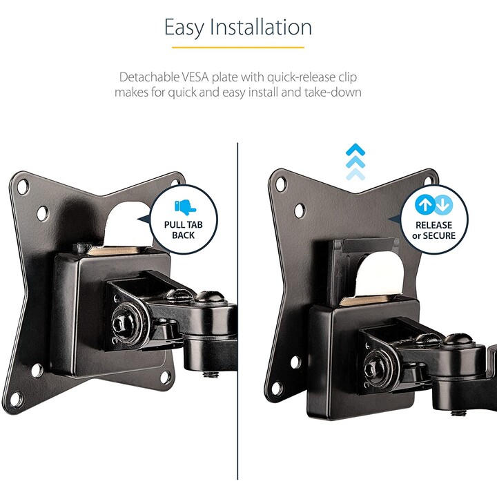 StarTech.com Bras pour Double Moniteur, Support de Moniteur à Mouvement Complet pour 2 Écrans VESA jusqu'à 32" (8kg), Réglable e