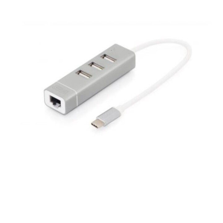 Usb type-c 3-port hub + fast ether