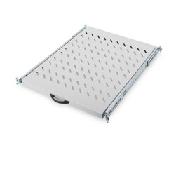 ASSMANN DIGITUS DN-19 TRAY-2-800SW ausziehbarer Fachboden für 19"-Schränke, 1HE, 800 mm, 25 kg, schwarz