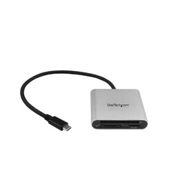 StarTech.com FCREADU3C lector multitarjeta USB-C USB 3.0 SD microSD y CF plata