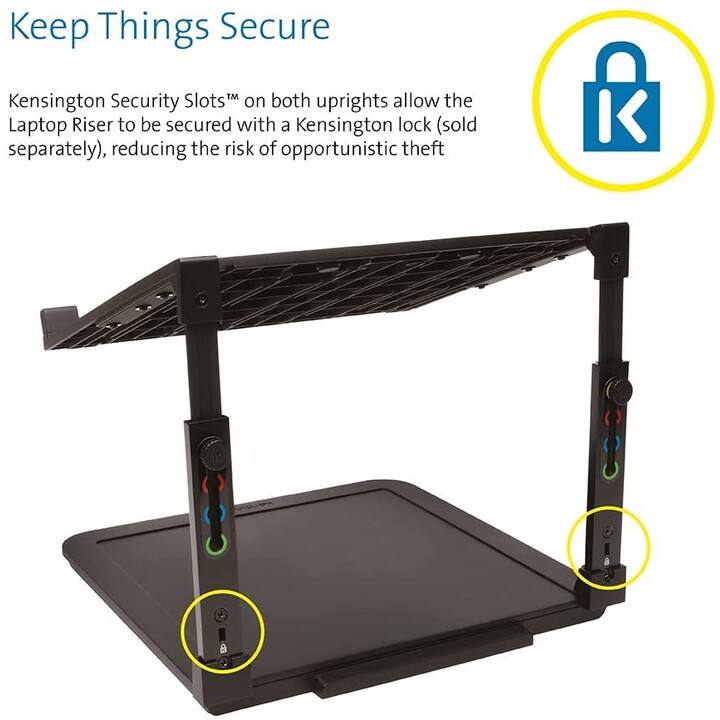 Kensington SmartFit K52783WW adjustable laptop riser black