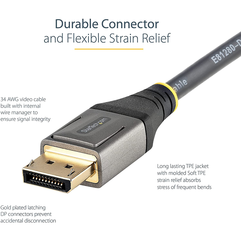 5m porta de exibição 1.4 8k60 cabo